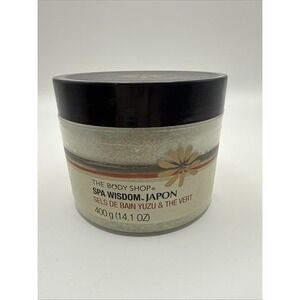 NEW THE BODY SHOP SPA WISDOM JAPAN YUZU & GREEN TEA BATHING SALTS 14.1 OZ